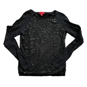 Elle Black Sequin Sweater S
